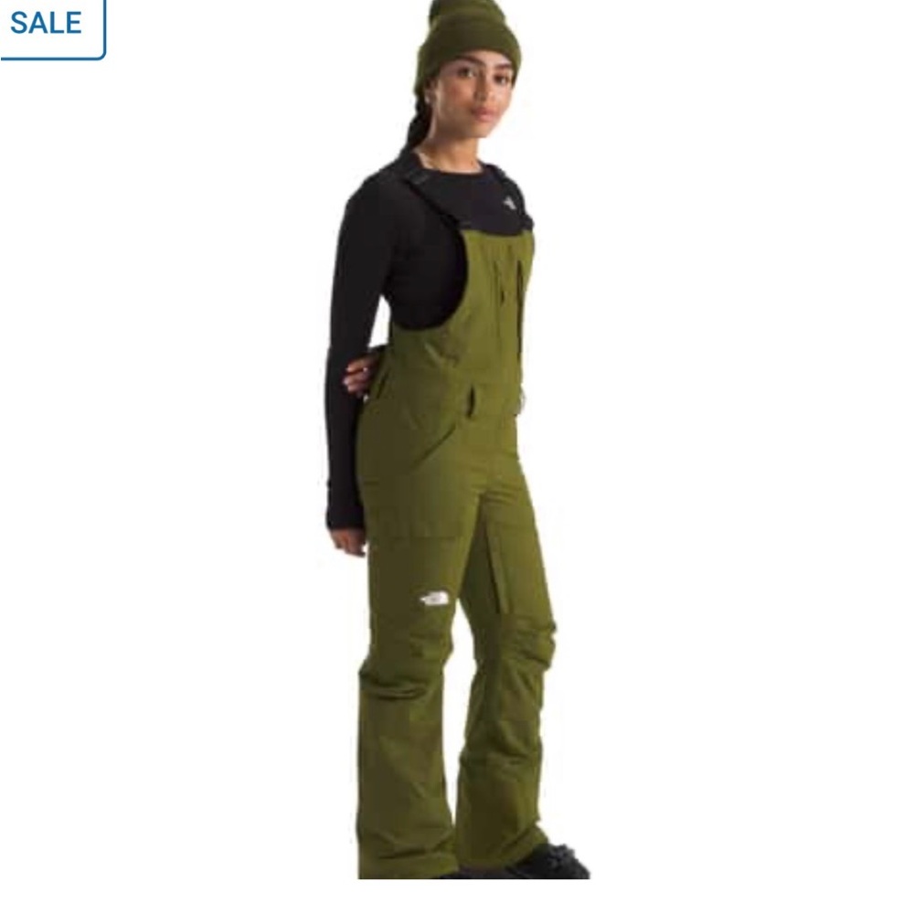 The North Face Forest Olive Freedom Insulated Bib Snow Pants